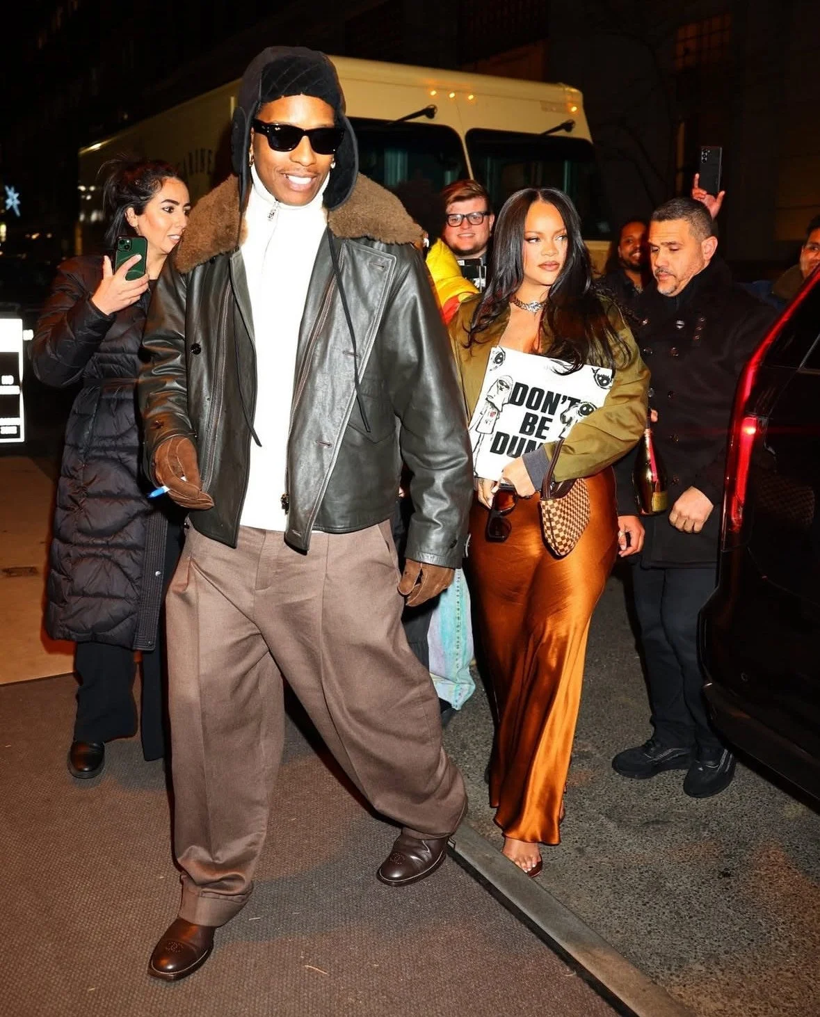 Rihanna Supports A$AP Rocky at NYC Album Release Party 