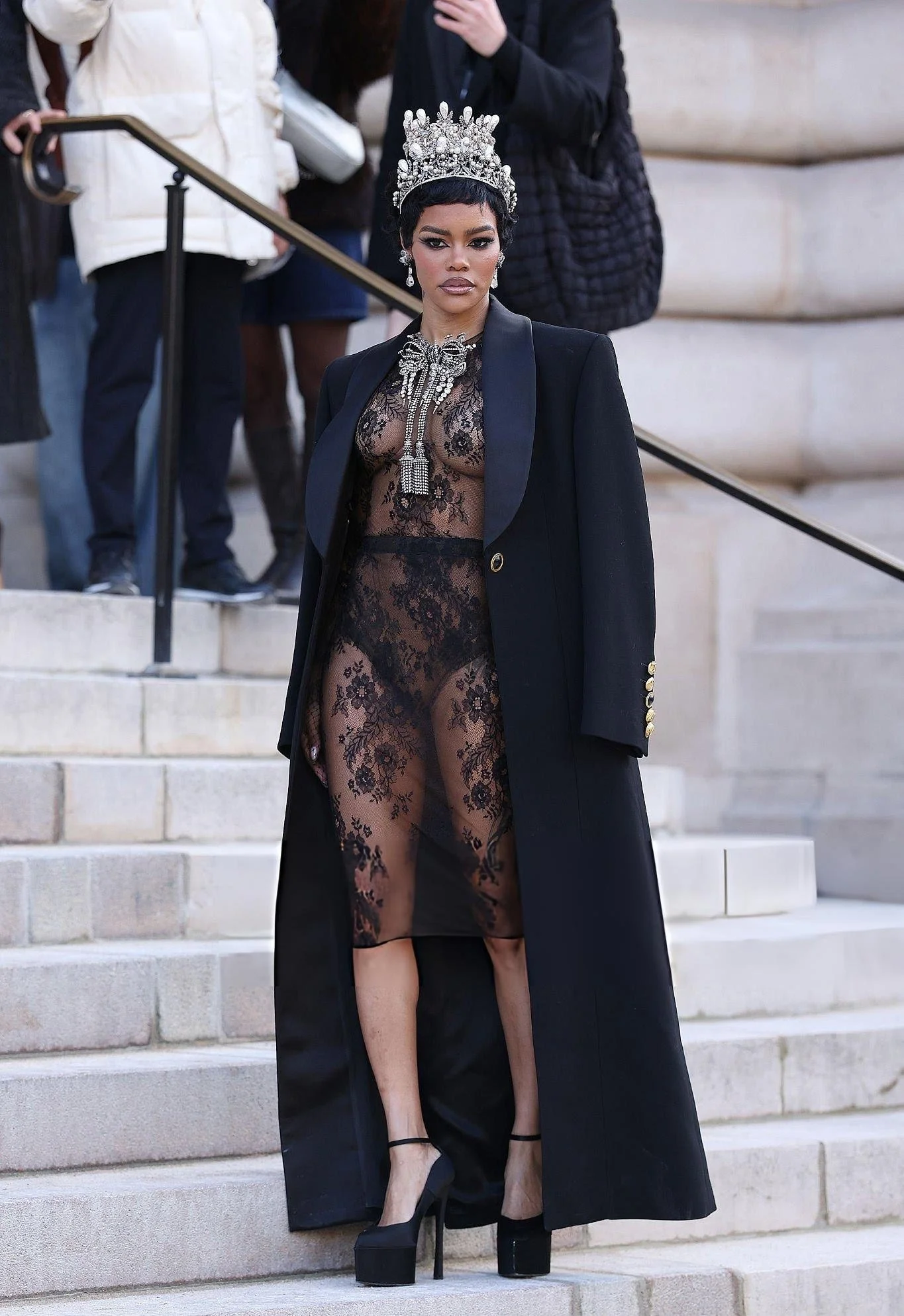 Teyana Taylor Channels Couture Royalty at Schiaparelli Spring 2026