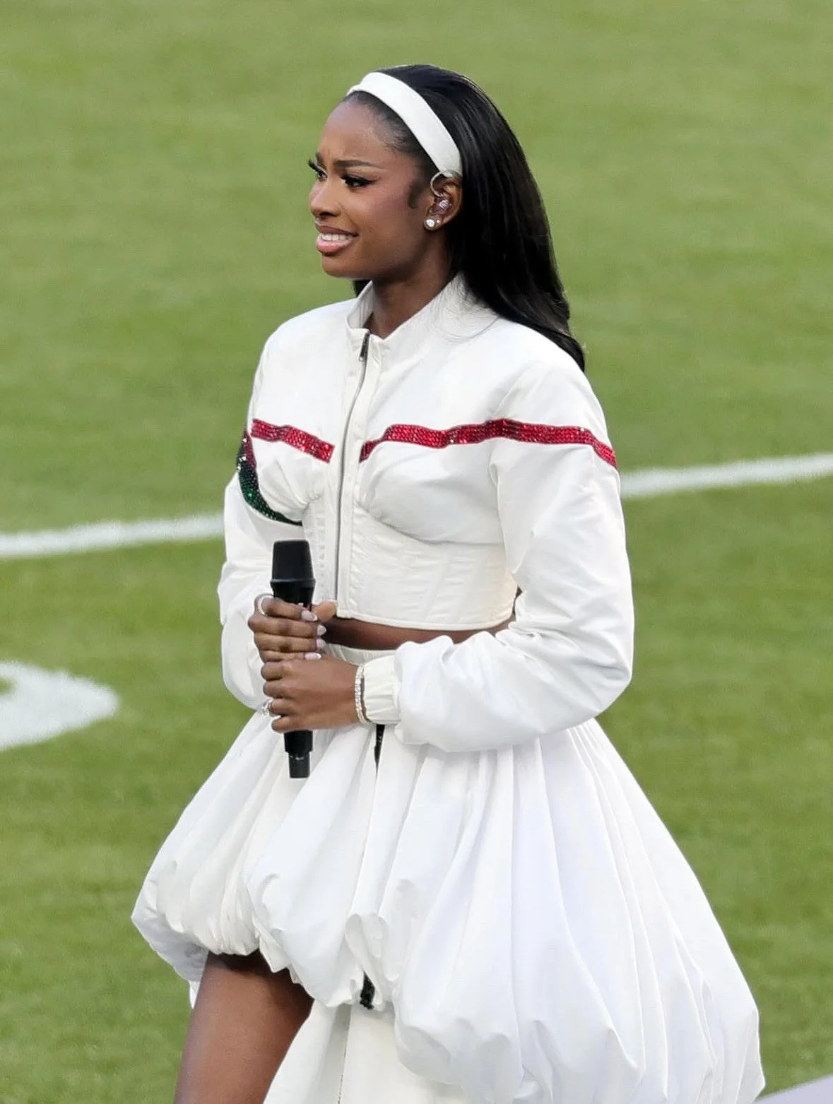 Coco Jones Honors Whitney Houston with a Subtle Super Bowl Style Callback