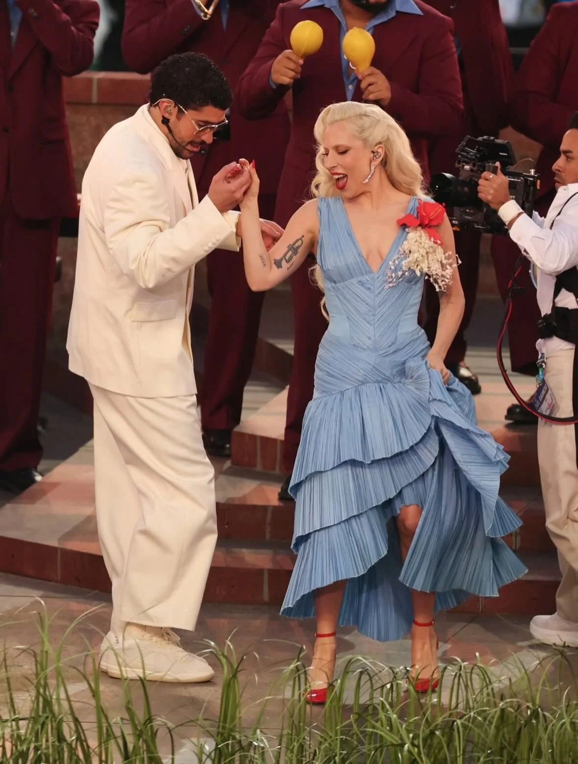 Fashion took the Field at last night&rsquo;s Super Bowl. Taking full advantage of the opportunity to grace one of the world&rsquo;s biggest stages, Bad Bunny and Lady Gaga turned their collaboration into a message of love and unity throughout America