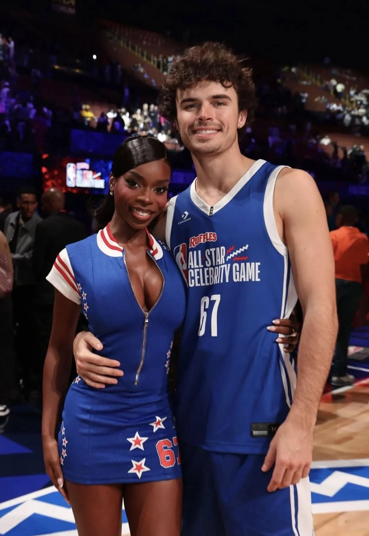 Love Island’s Nic &amp; Olandria Go Courtside-Cute at the NBA All-Star Celebrity Game