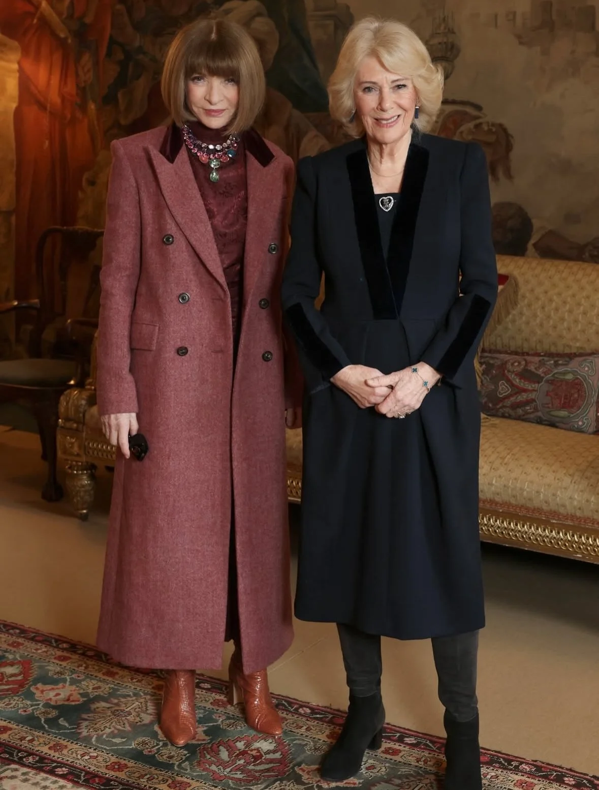 Queen Camilla Meets Anna Wintour at Clarence House to Open London Fashion Week