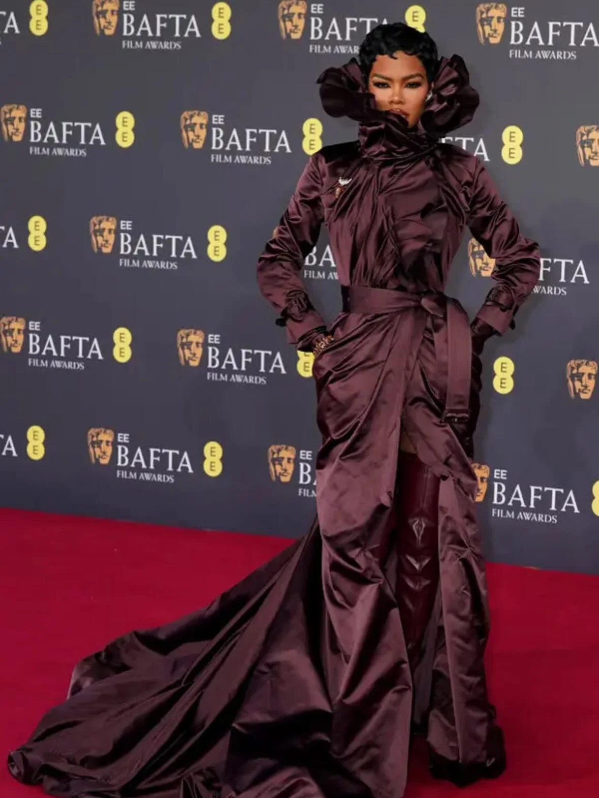 London said elegance and film-worthy tailoring only. ✨

From Teyana Taylor&rsquo;s Burberry ruffled high neckline to Gracie Abrams&rsquo; Chanel turquoise beaded neckline, here are the red carpet looks that defined the 2026 BAFTAs.