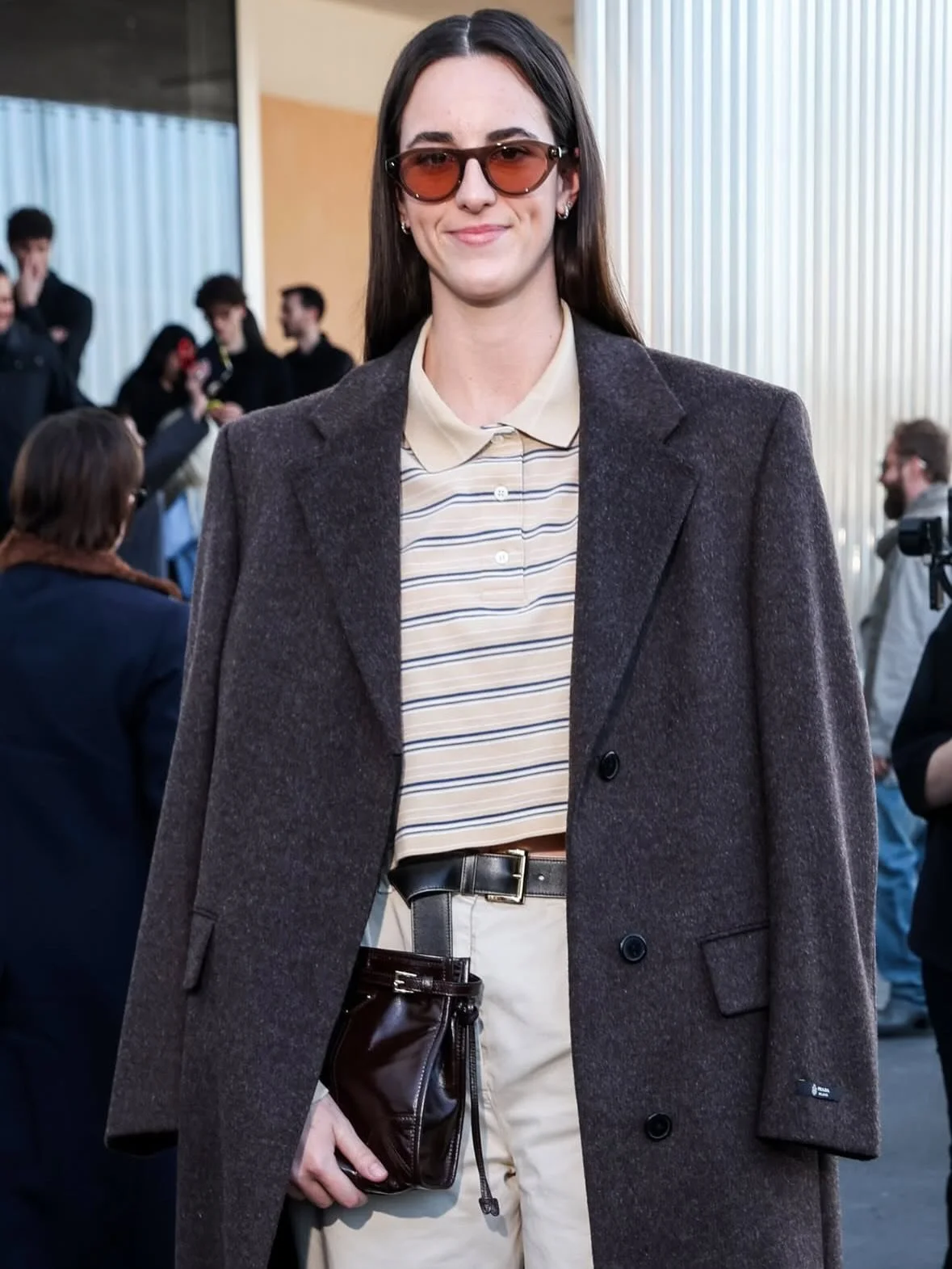 From the hardwood to the front row. 🏀✨

Caitlin Clark attended the @prada runway show during #MilanFashionWeek. If the fit could talk, we imagined it would say, &ldquo;Yes, I drop 30 on the court, and yes, I understand tailoring.&rdquo;