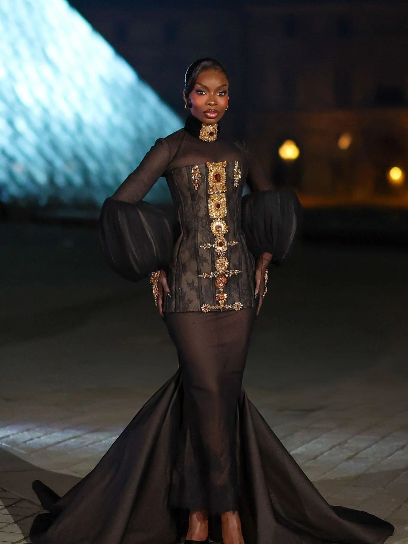 Olandria may have just delivered one of the most striking looks at the Le Grand D&icirc;ner du Louvre. 

The Love Island USA star turned model attended in a dramatic corseted gown from Khaled &amp; Marwan Couture 2025 collection, taking our breath aw