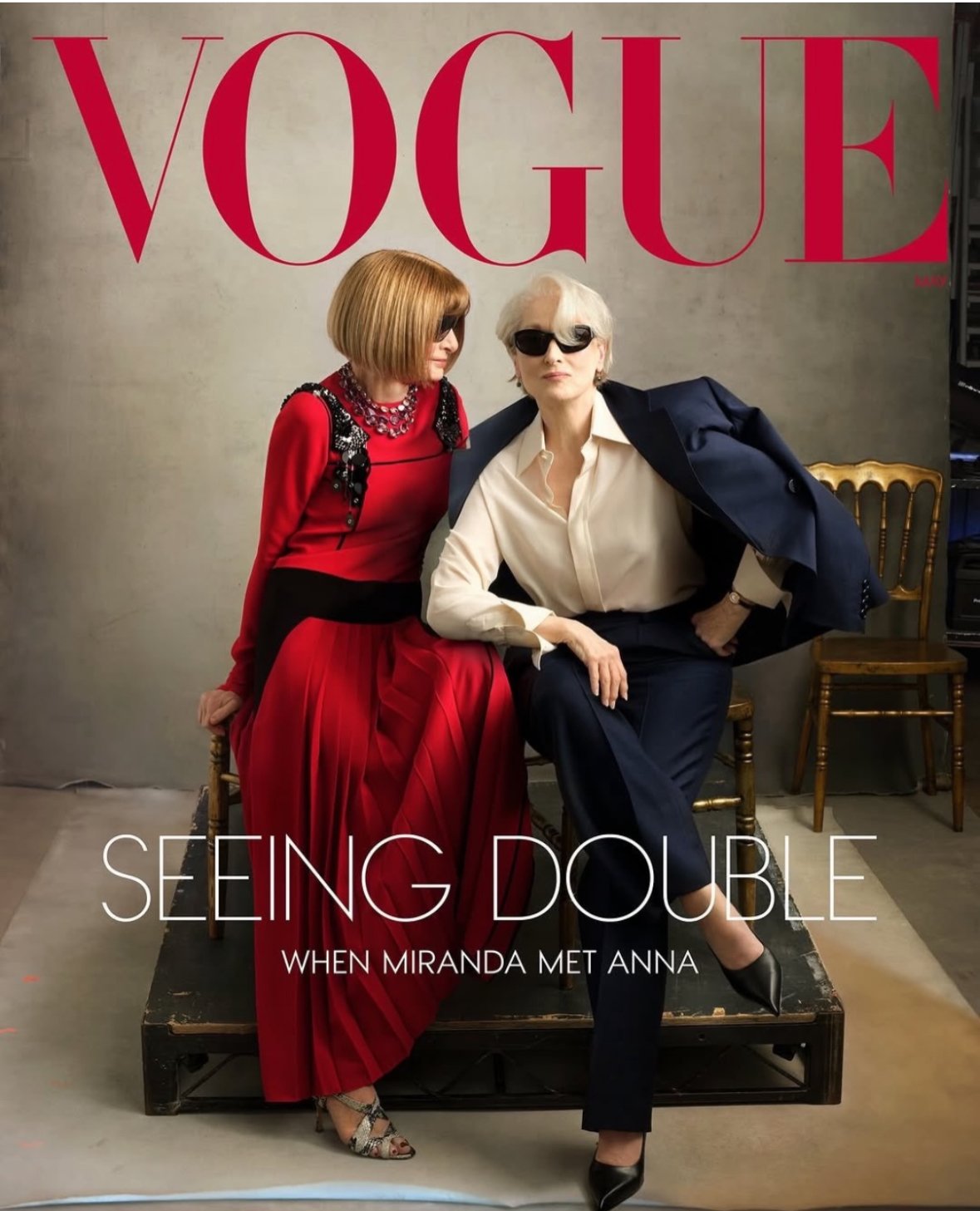 Anna Wintour Faces Off With Miranda Priestly on Vogue’s May 2026 Cover