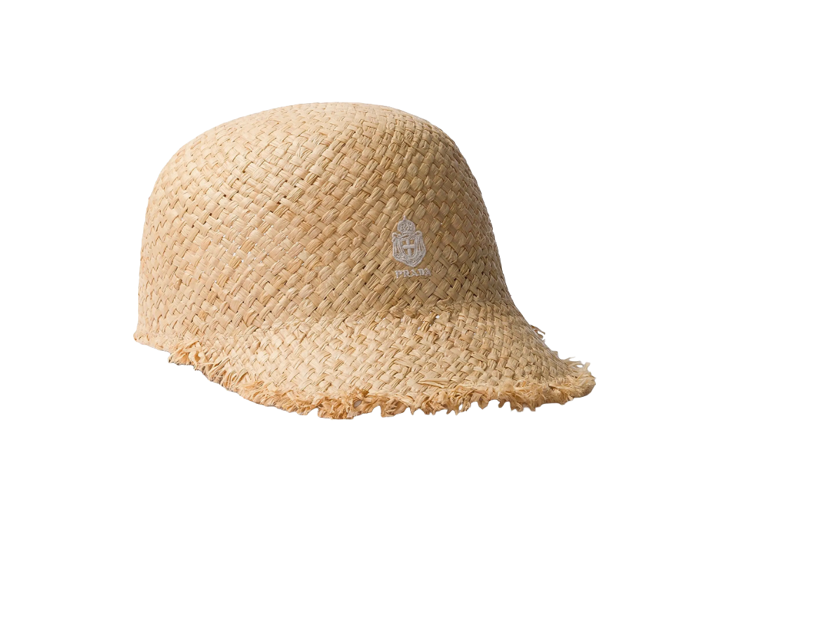 Prada  Raffia Baseball Cap