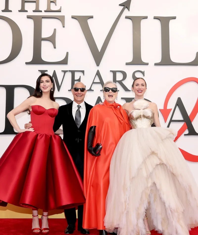 Runway alumni, reporting for duty. 💋

Anne Hathaway, Meryl Streep, and Emily Blunt reunite for The Devil Wears Prada 2 premiere, reminding us exactly what style looks like when it&rsquo;s done at the highest level. ✨
