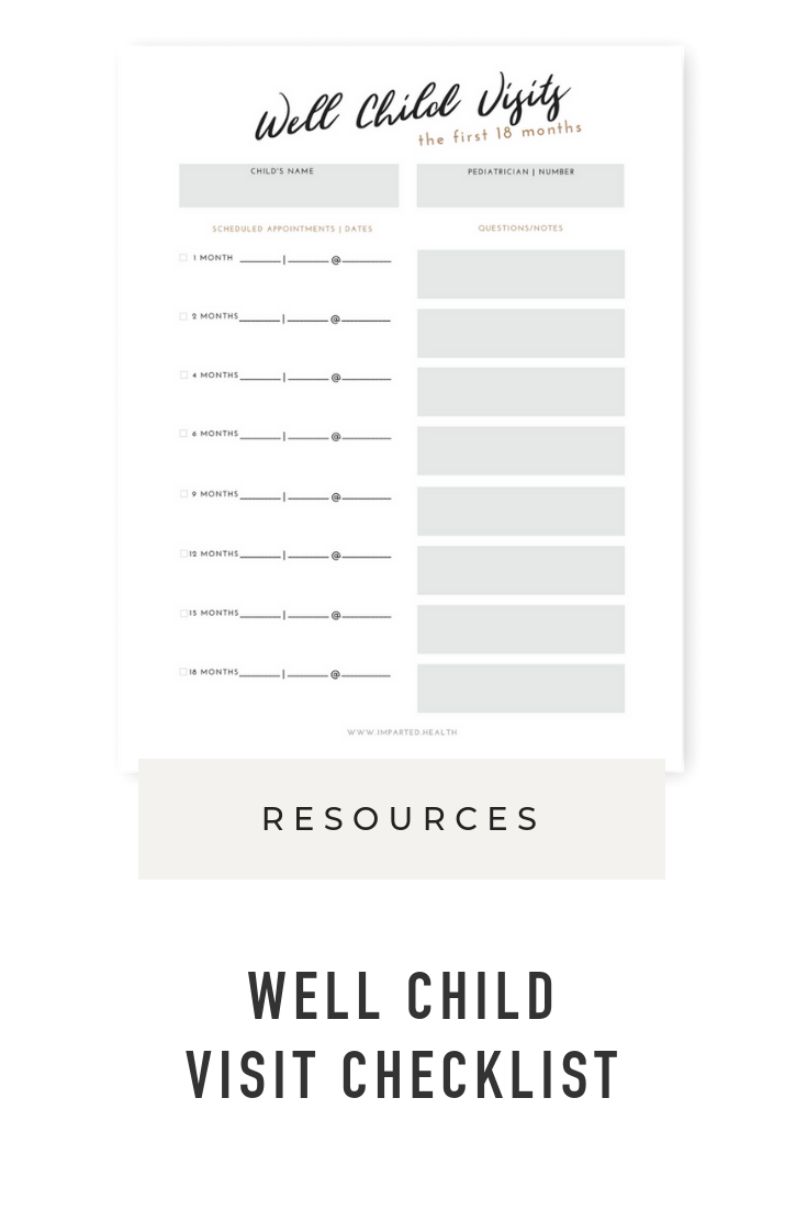 Free Resource: Well Child Visits Checklist