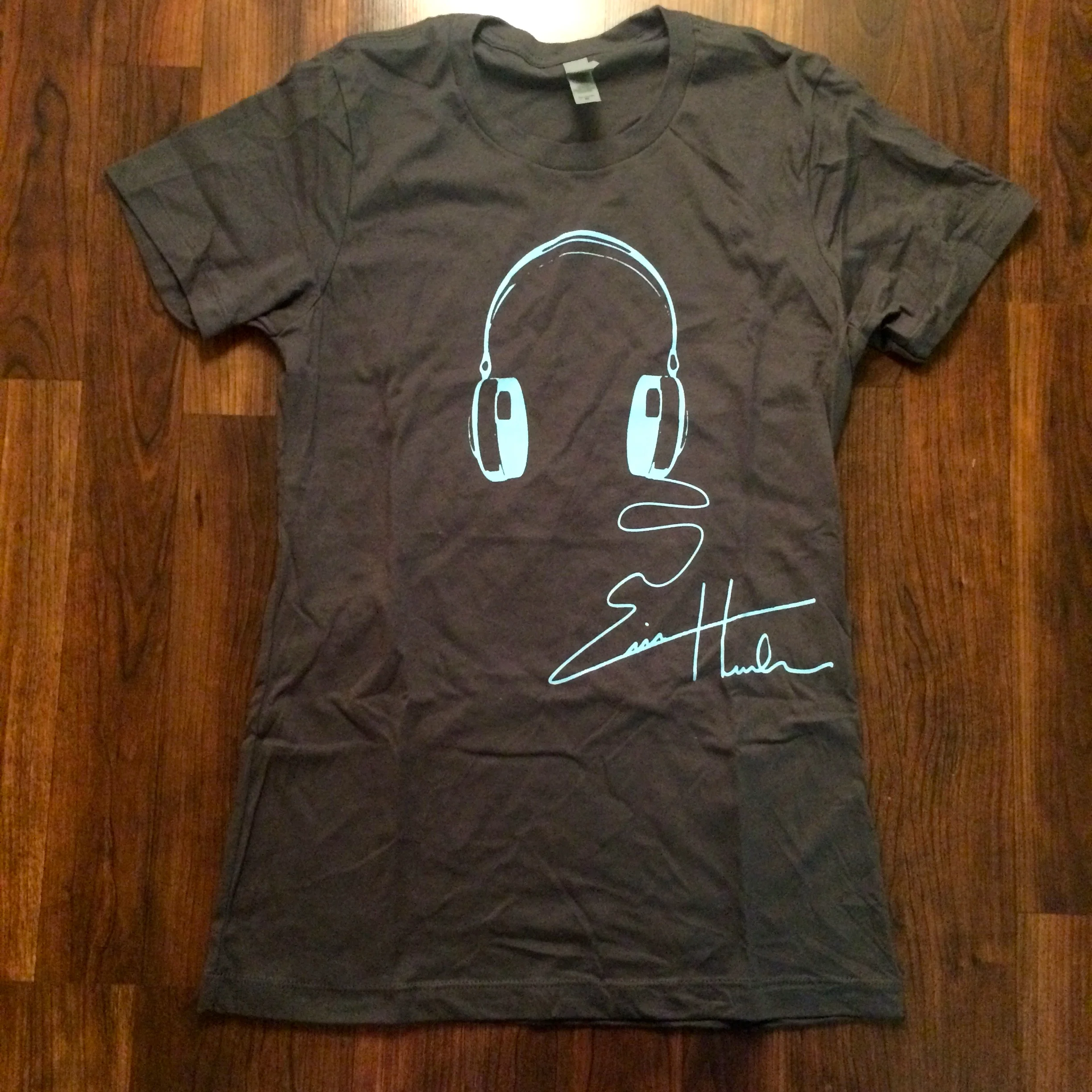 Charcoal & Light Blue Headphone Signature Shirt