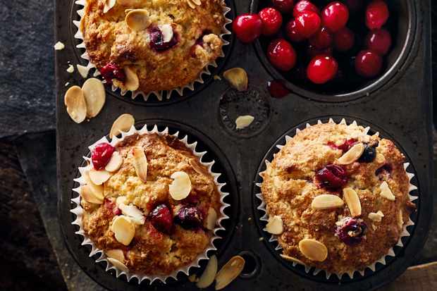 Strawberry Vanilla Granola Velvet Muffin