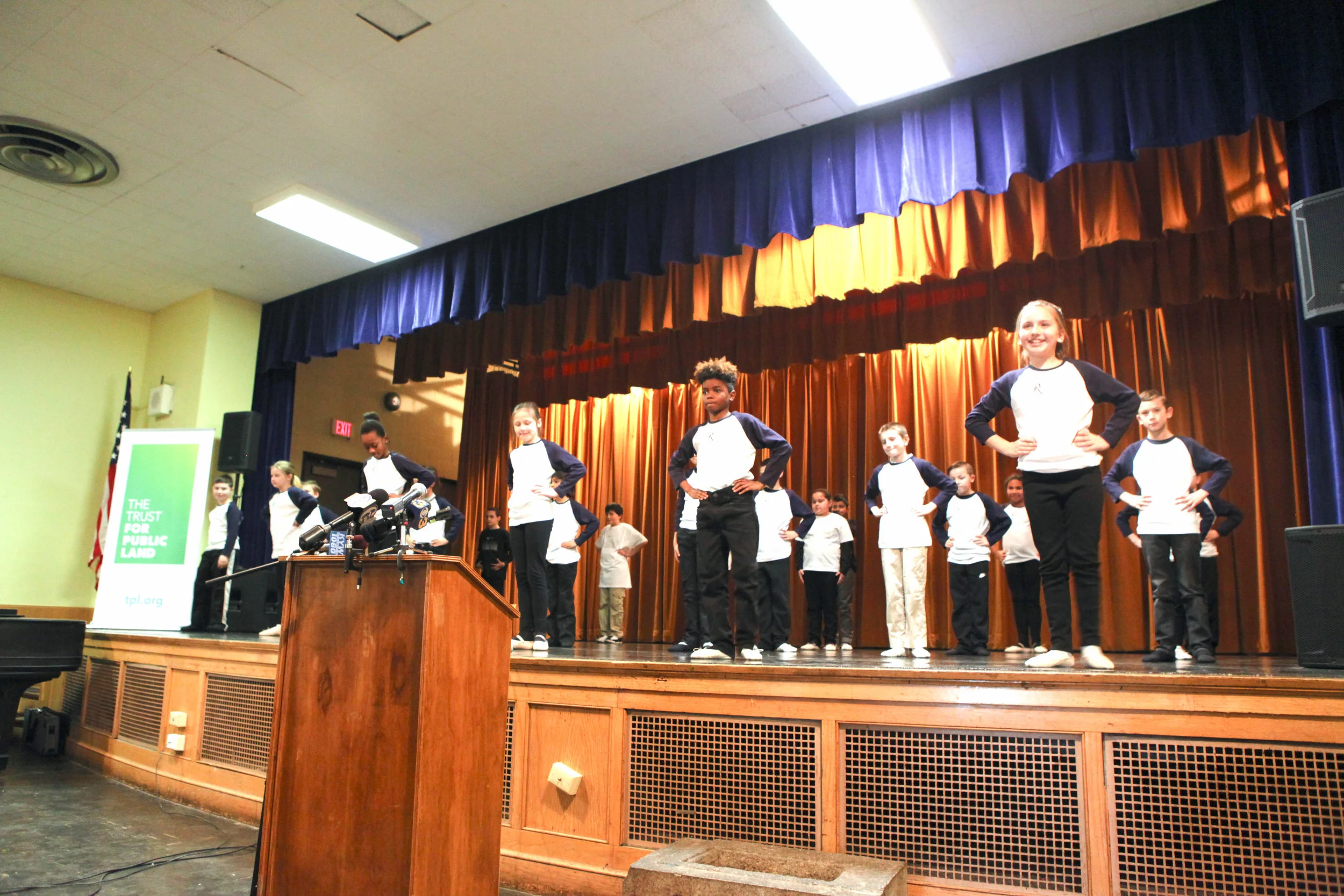 RockReach Adaire Students perform for the Mayor at Adaire's groundbreaking ceremony. Choreographed by RockReach Teaching Artist, Stephanie Demby.