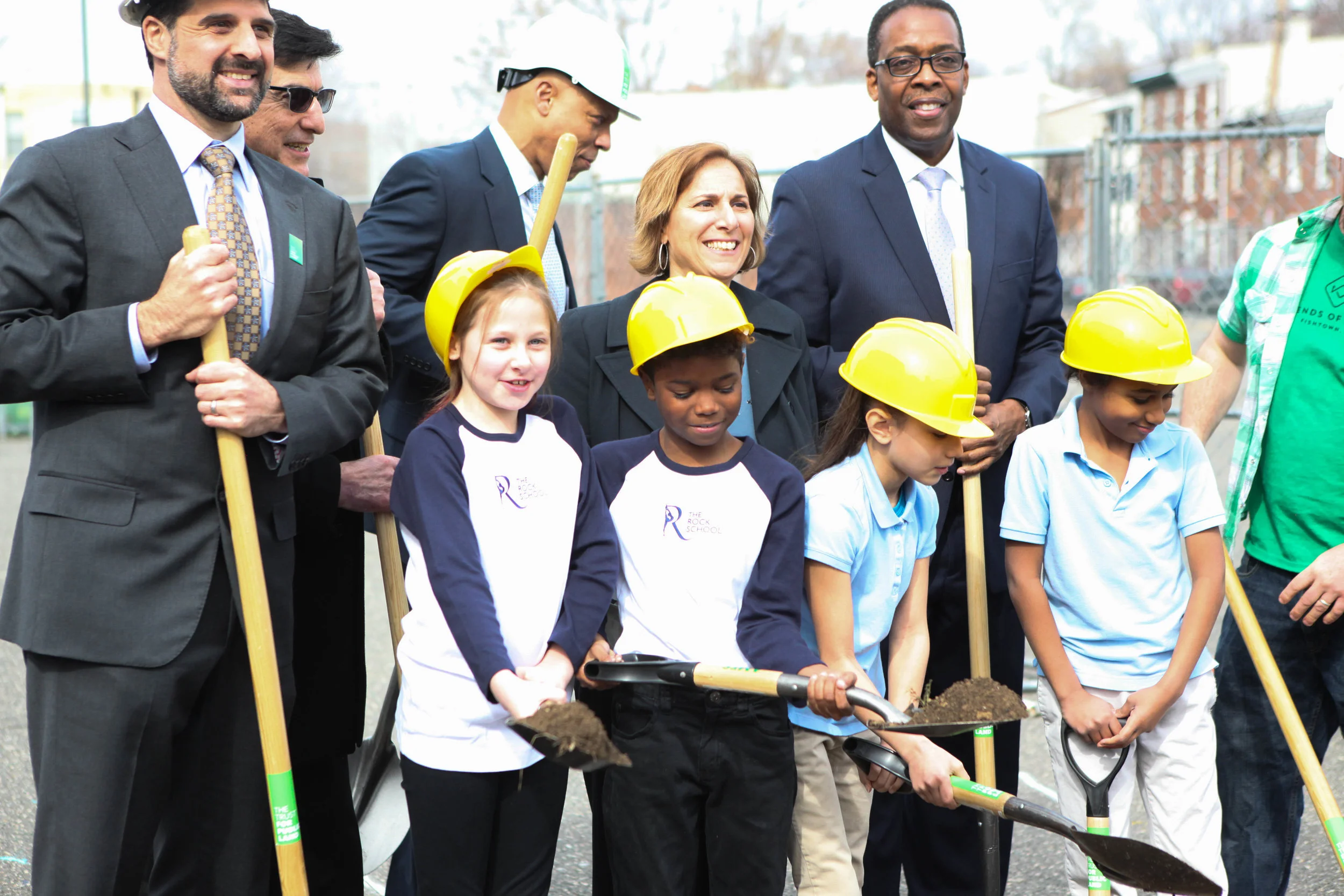 Adaire School RockReach students participate in groundbreaking ceremony.