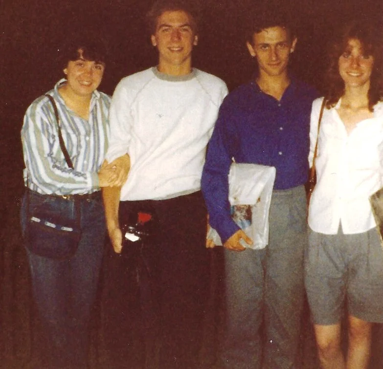 Classmates Karen and Eric with me and Dima in Moscow, Summer 1983