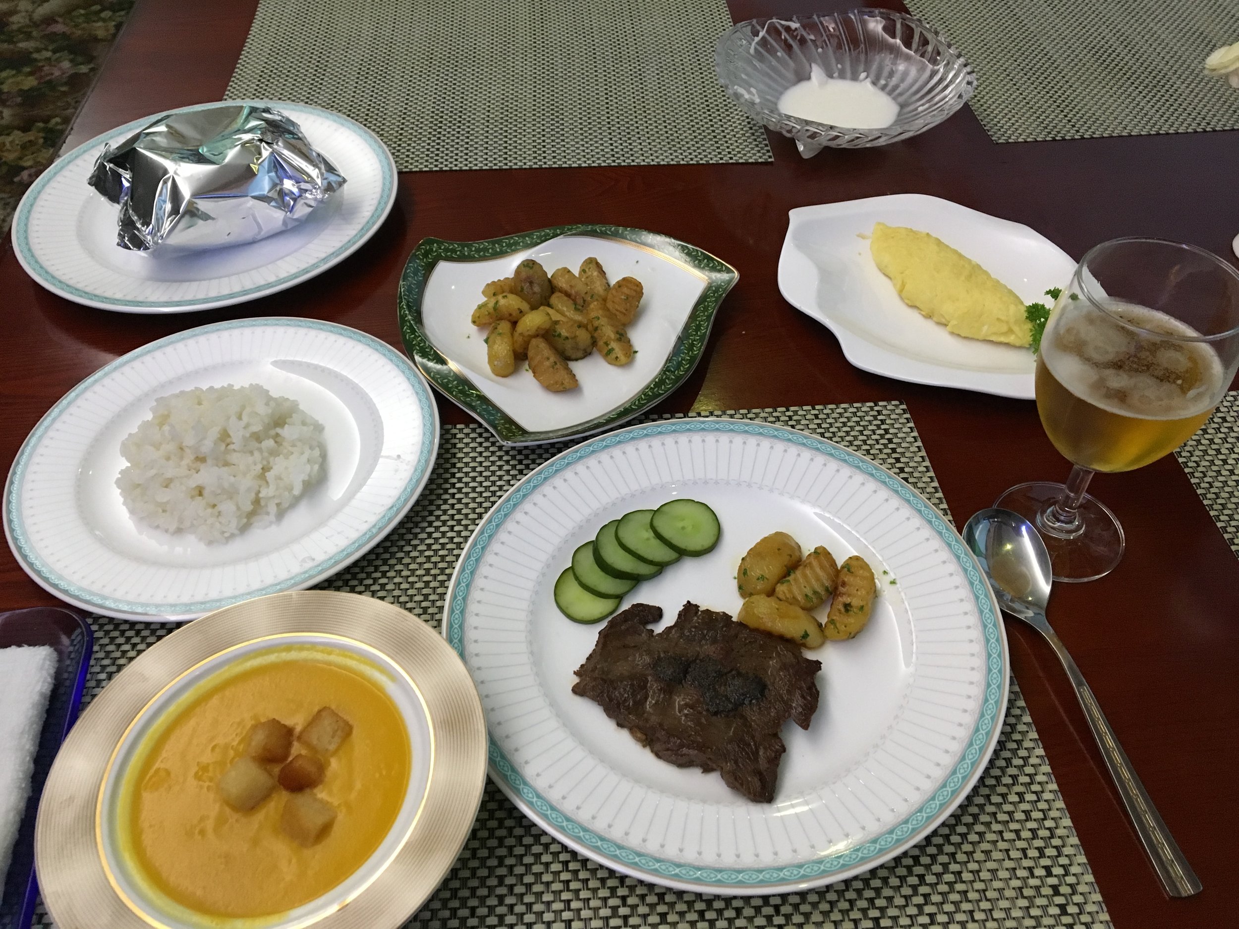 Appetizers and main course