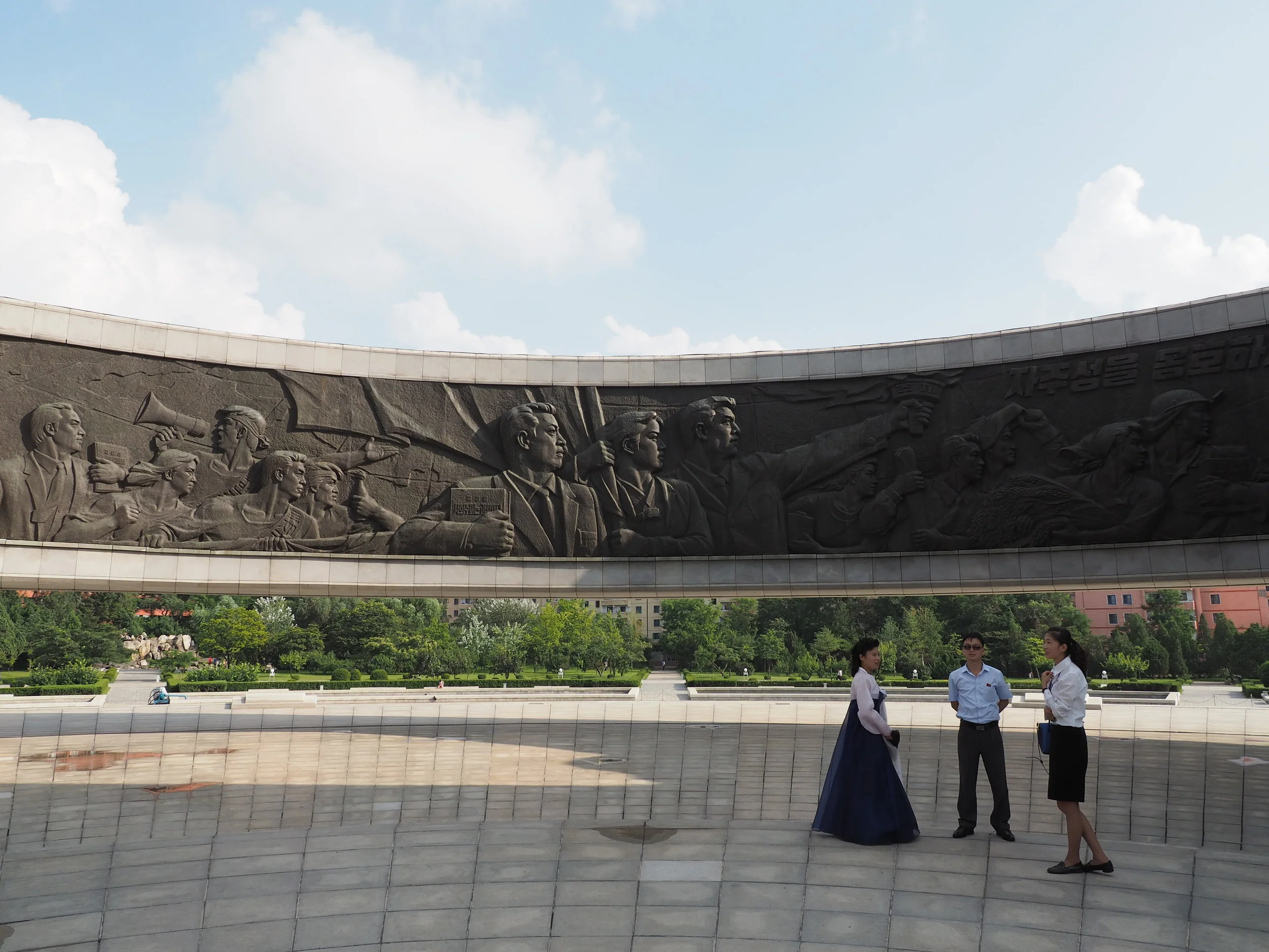  My guides inside of the Party Foundation Monument 