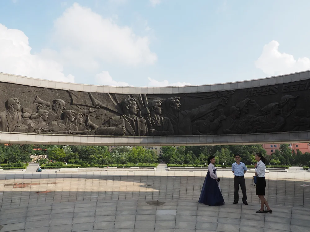  My guides inside of the Party Foundation Monument 