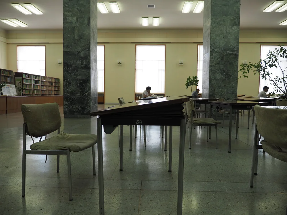  Height and tilt adjustable desks said to be invented by Kim Il Sung 