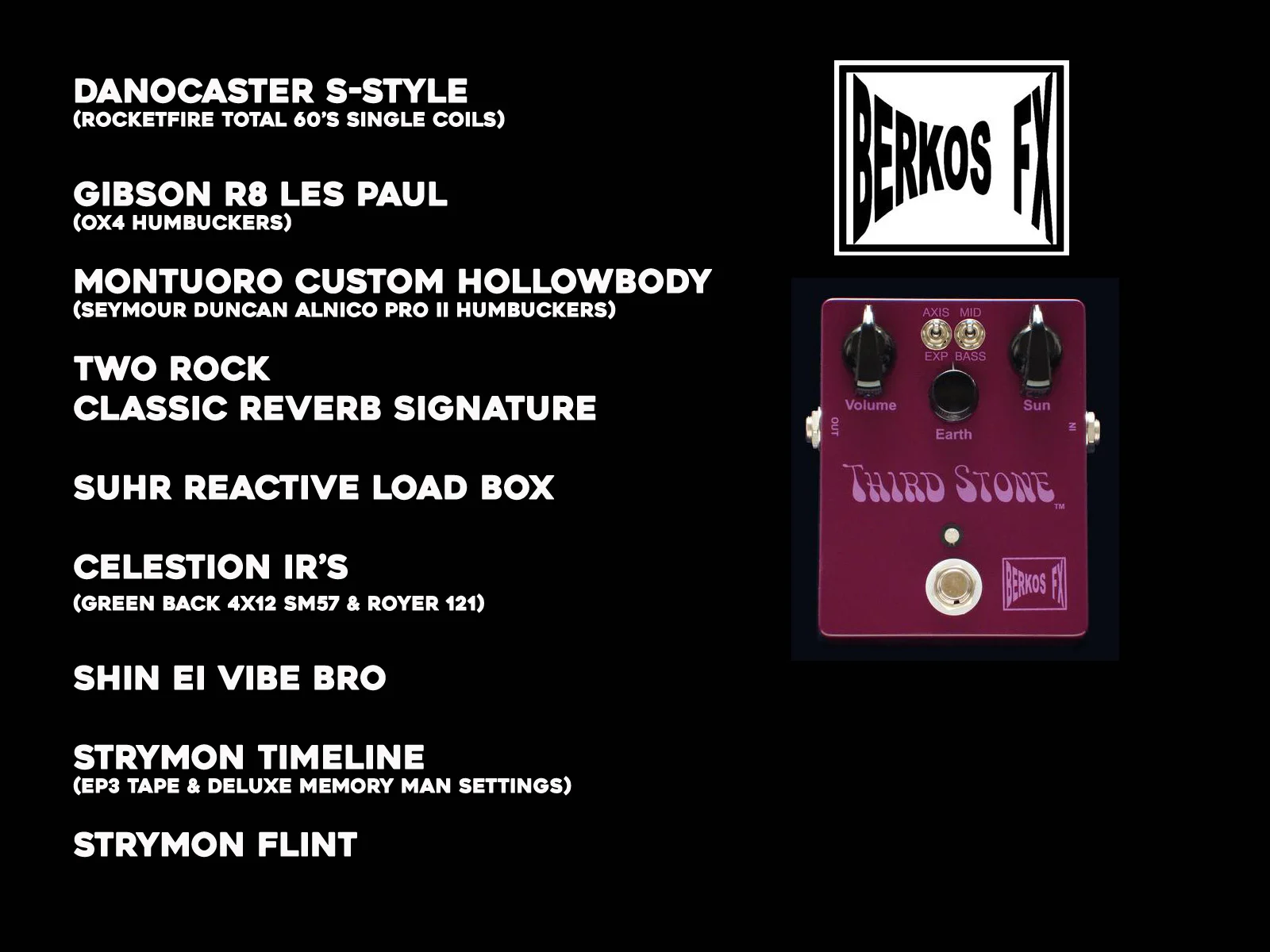 ギター Berkos FX Third Stone FUZZ Berkos FX Third Stone Fuzz 