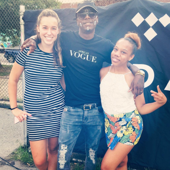 My co-worker, Young Paris and I at the Brooklyn Summerscreen event