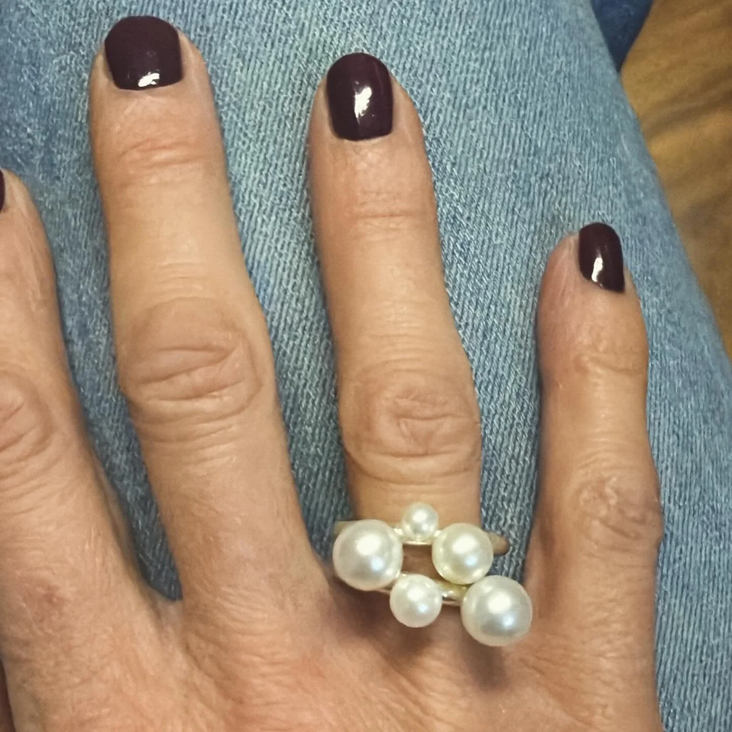 #ring with #pearls made with love from #alexakoleschjewellery
