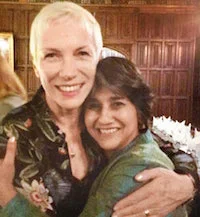 Mallika Dutt with Annie Lennox