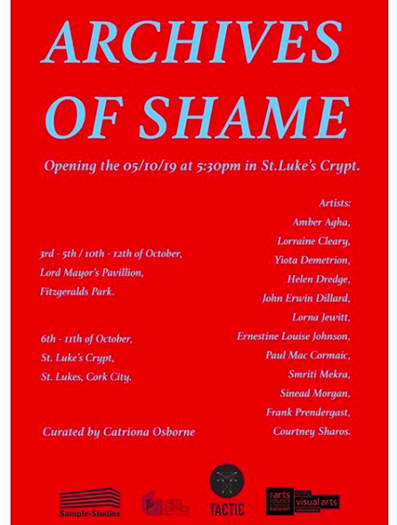 Archives of Shame Exhibition Ireland- with Amber’s poem Cost/Sister Come Home. October 2019