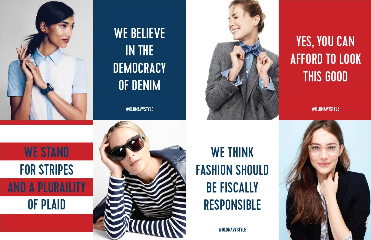 Political posters became the inspiration backdrop for how we addressed headlines and poster treatment at our seasonal PR showroom.