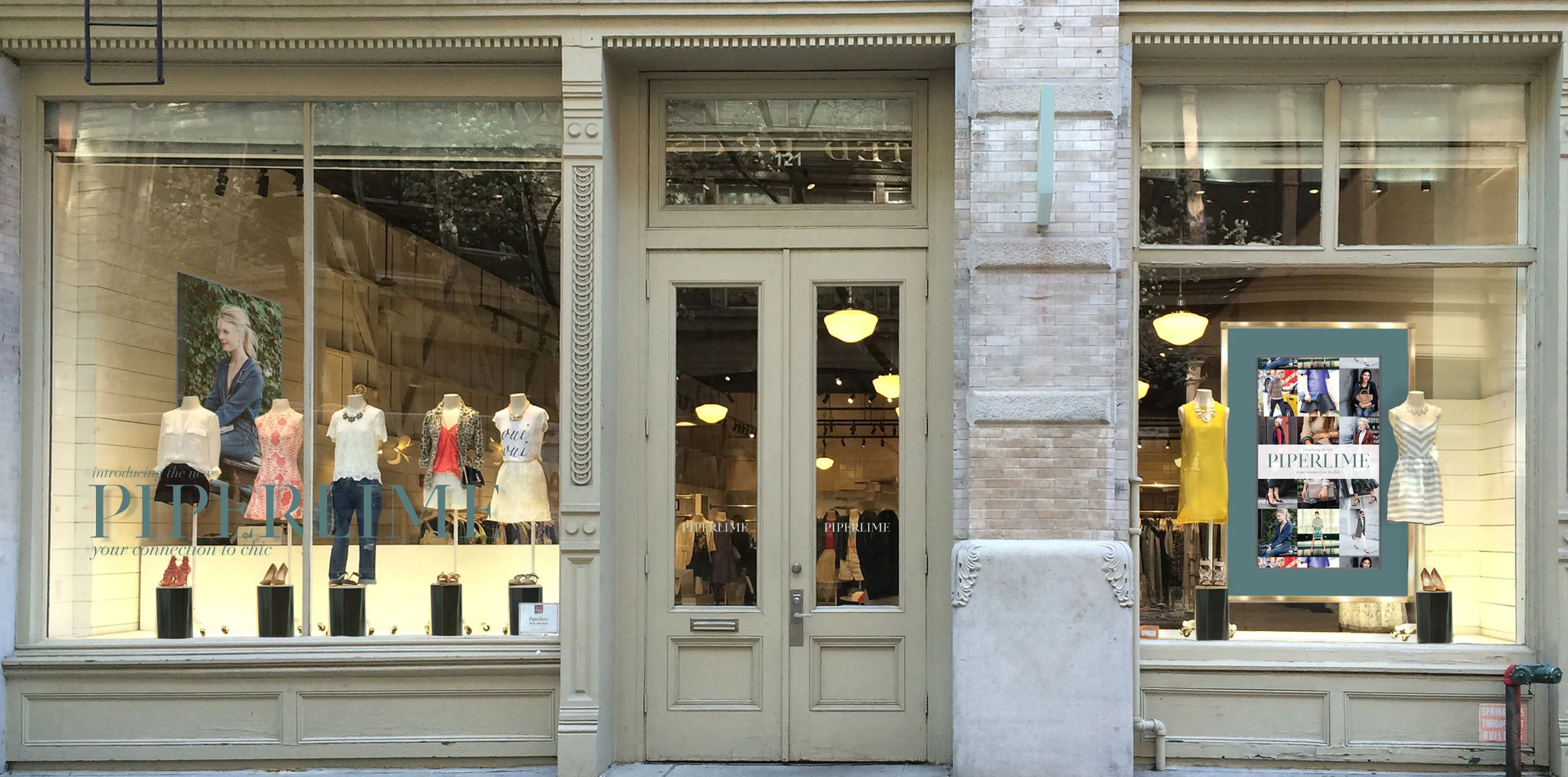 Soho Storefront. Right hand side showcased a live screen of our instagram feed.