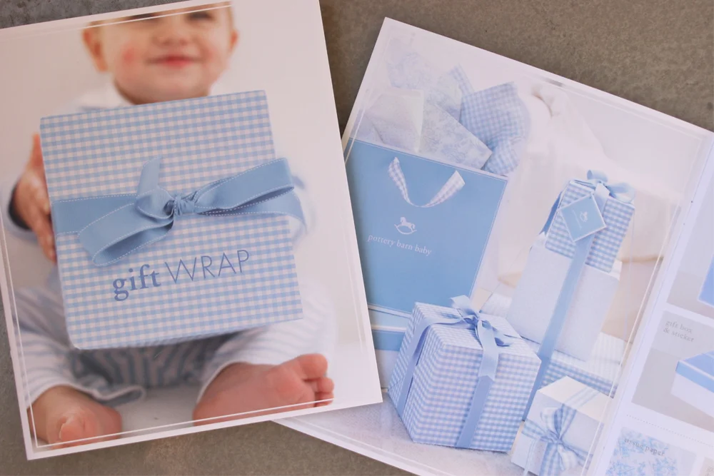 And with stationery comes gift wrap for boys and girls. This brochure was sent to stores to help customers choose their appropriate gift wrap options.