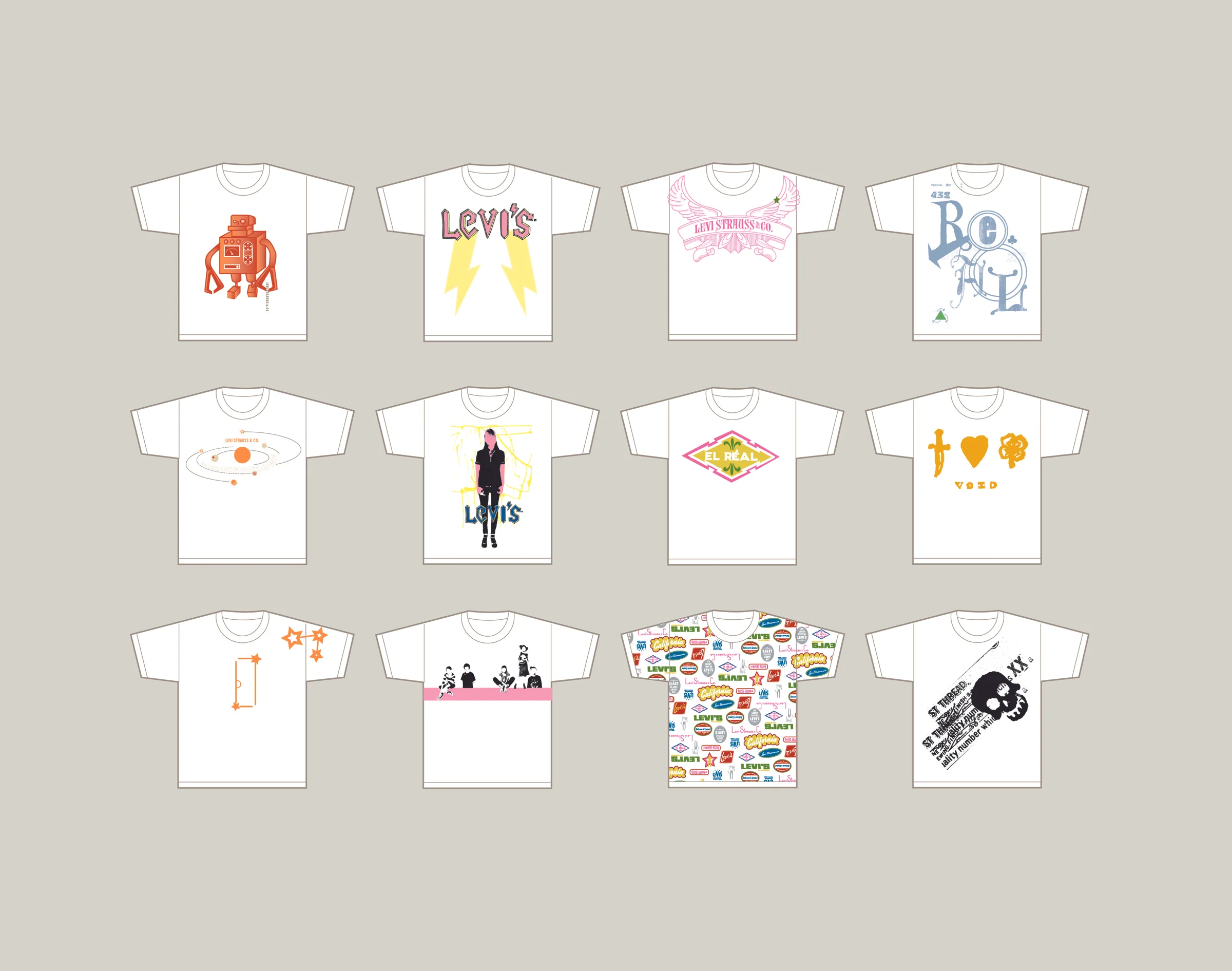 T-Shirt Graphics A sampling of some of the hundreds of graphics designed for Juniors, Misses, Boys, Silvertab and the Premium lines