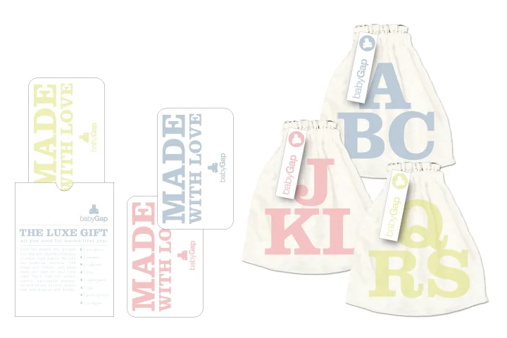 Option 2 for the packaging redesign project. A more playful version all steered around love! Love of type and love of Gap products!