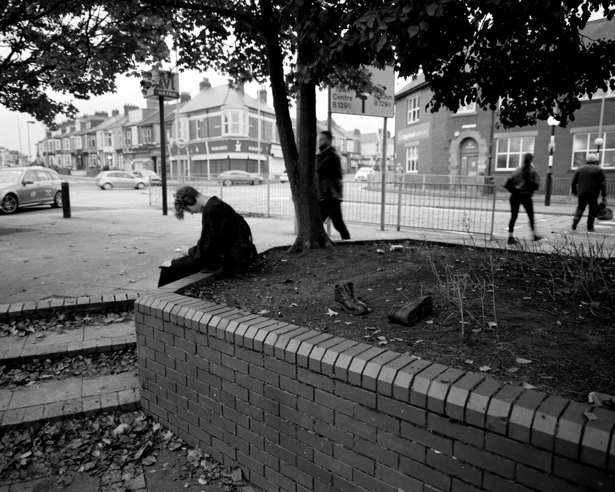 A Boy Looking At His Phone - South Shields.jpg