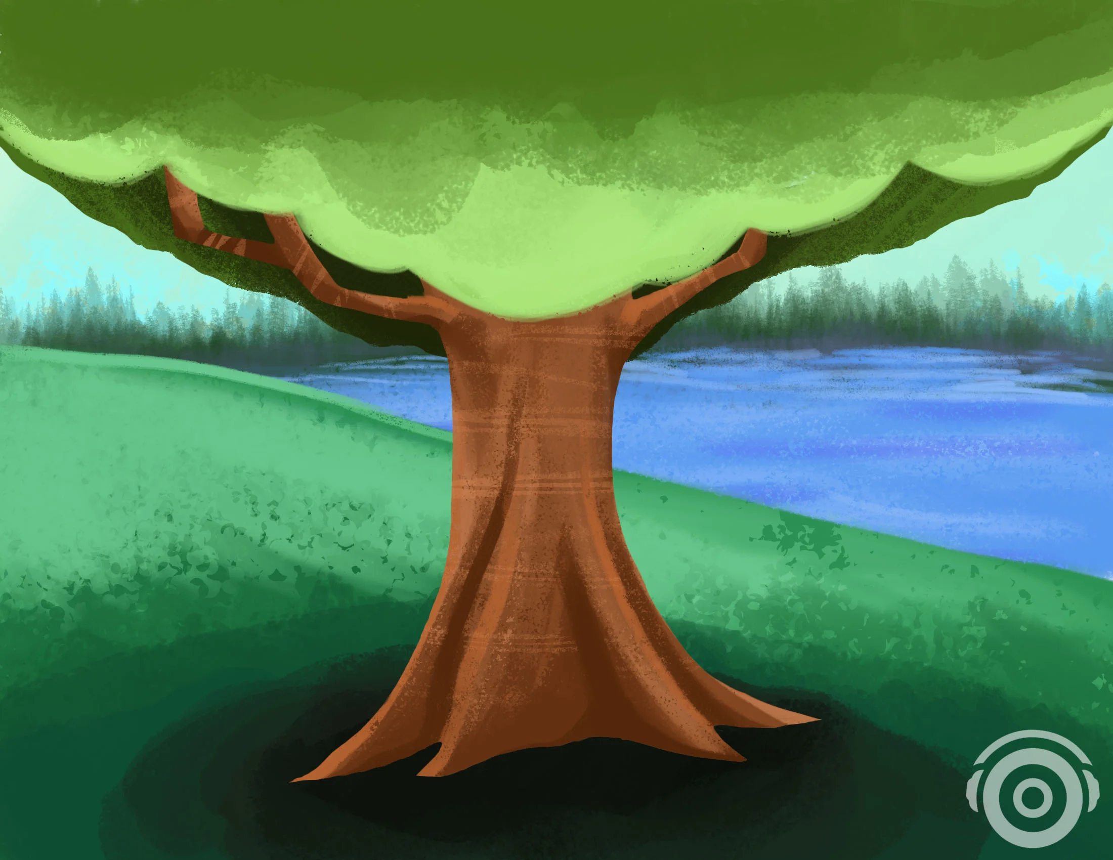Forest Lake Background