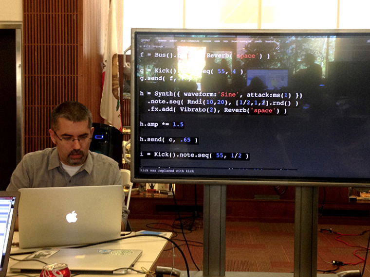 Music and Live Coding performance by Charlie Roberts