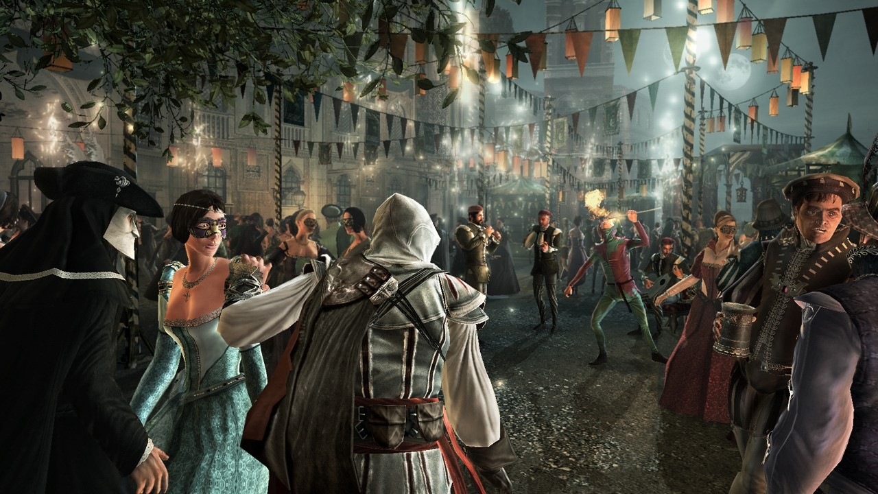 Carnival in Venice: wardrobes and masks. Image © Ubisoft Montreal