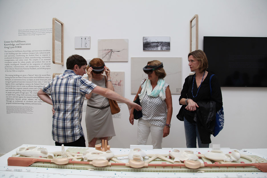 Visitors to the exhibition were also invited to use Microsoft HoloLens see an animated version of Lynn's final model
