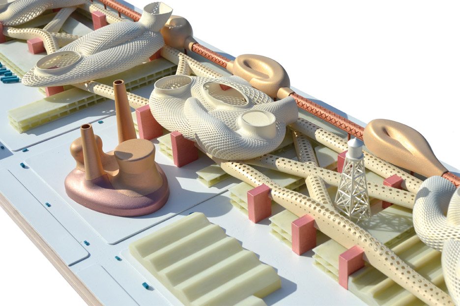 The concept suggested transforming the abandoned plant into a transport hub, industrial park, factory and university