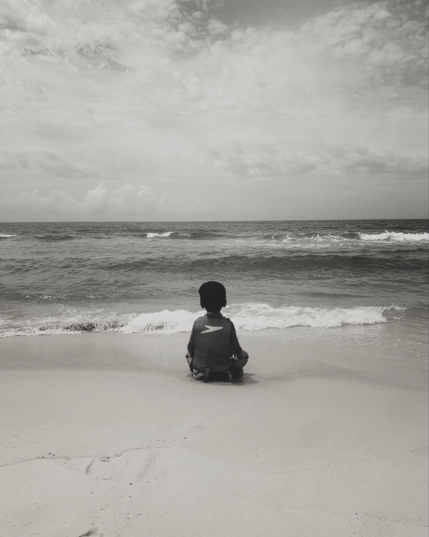 Sometimes we contemplate moving fr the beach (hurricanes, further from town etc) but then are reminded how much this kid loves the water. Like LOVES the water. #arisgabriel1227