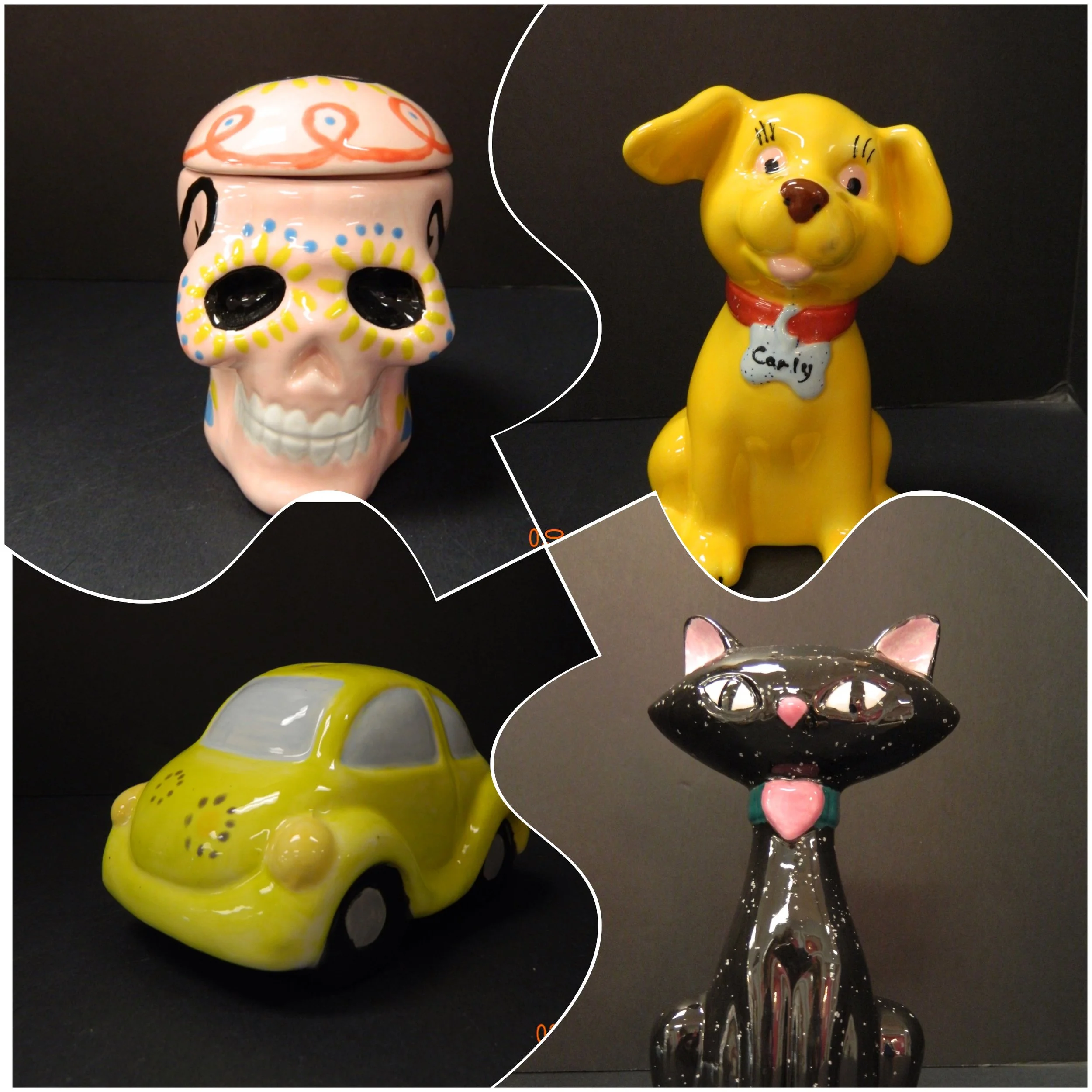 A sample of our $19-$22 pottery pieces. Not all items will be available at all times