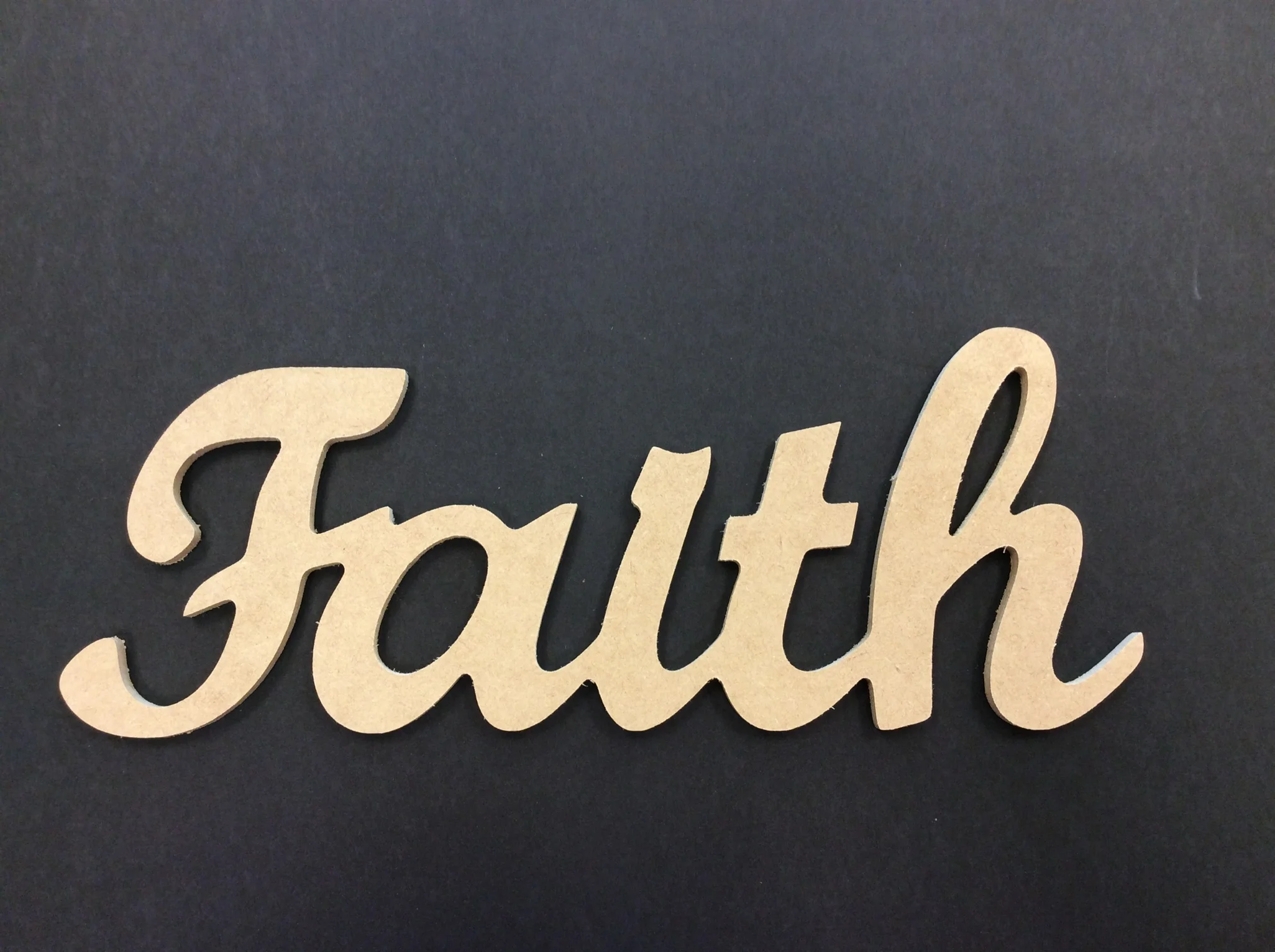 Faith - 3d wood cutout