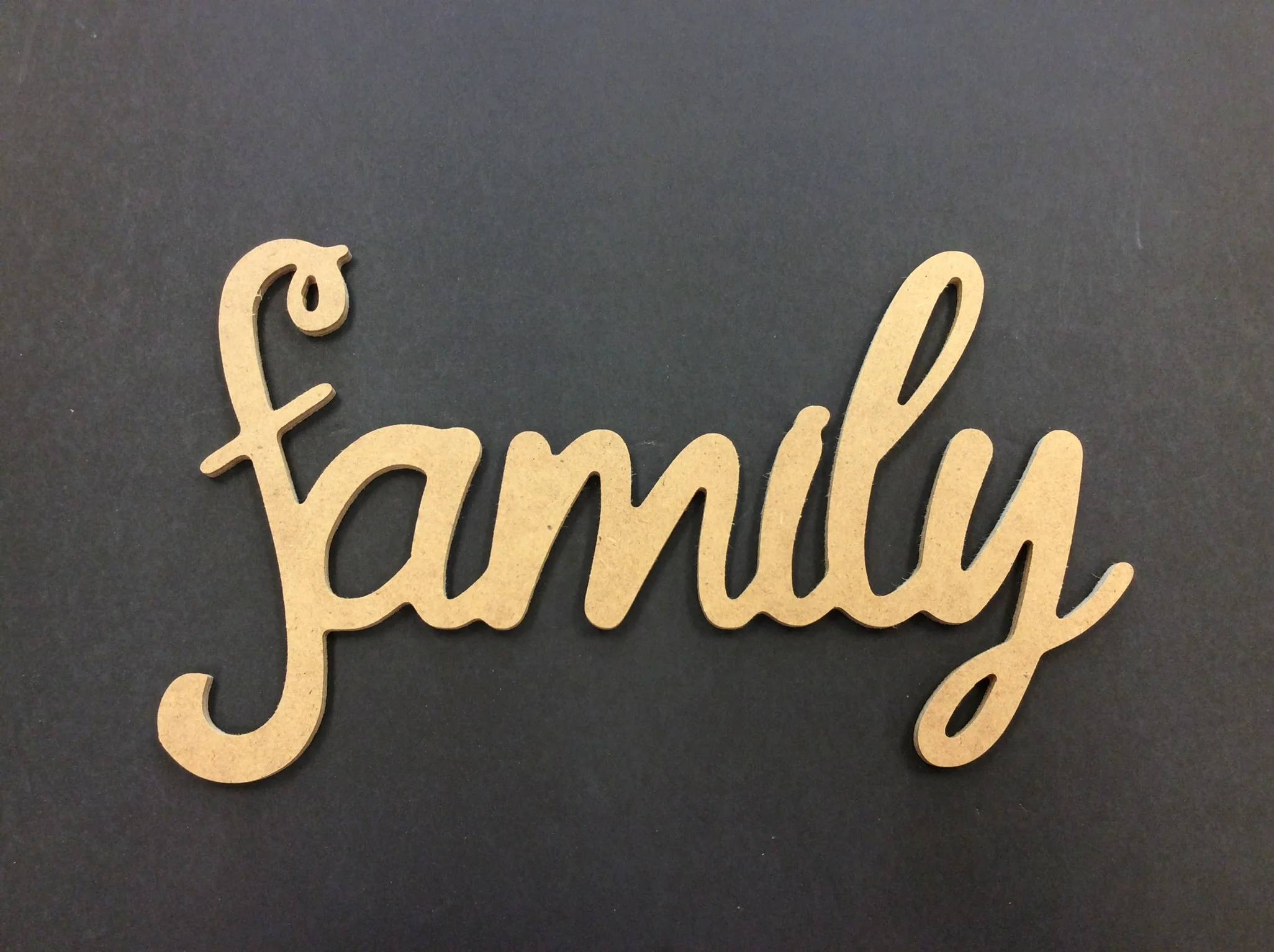 Family - 3d wood cutout