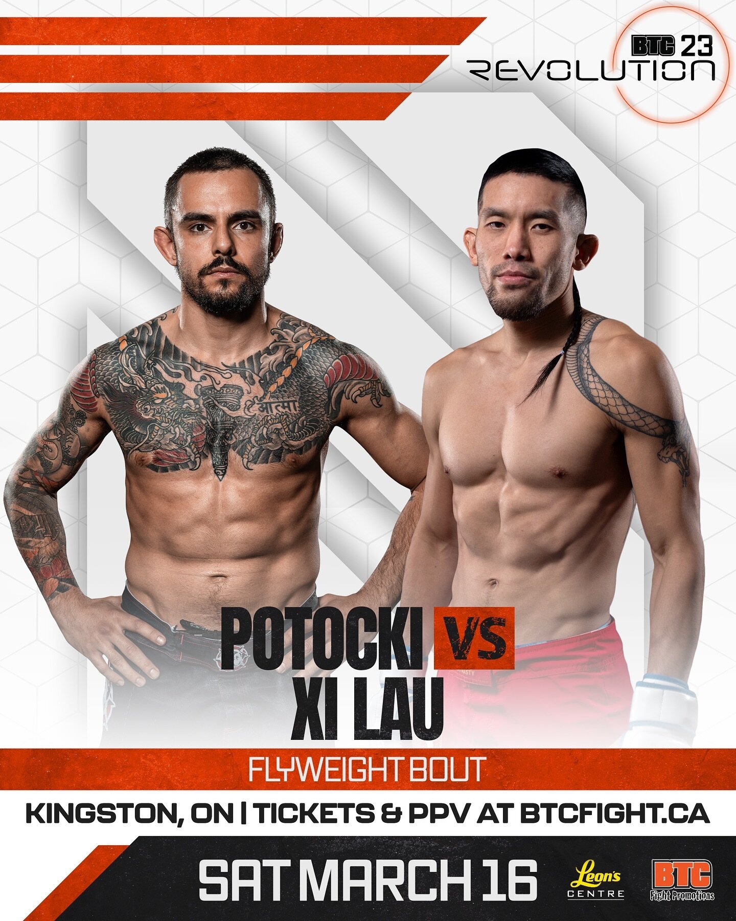 Anton Potocki vs Xi Lau ⚔️ Flyweight showdown coming to the @LeonsCentre on March 16th 🔥 @Xirpent makes his long awaited pro debut against undefeated @AntonPotocki at #BTC23 #Kingston #LeonsCentre