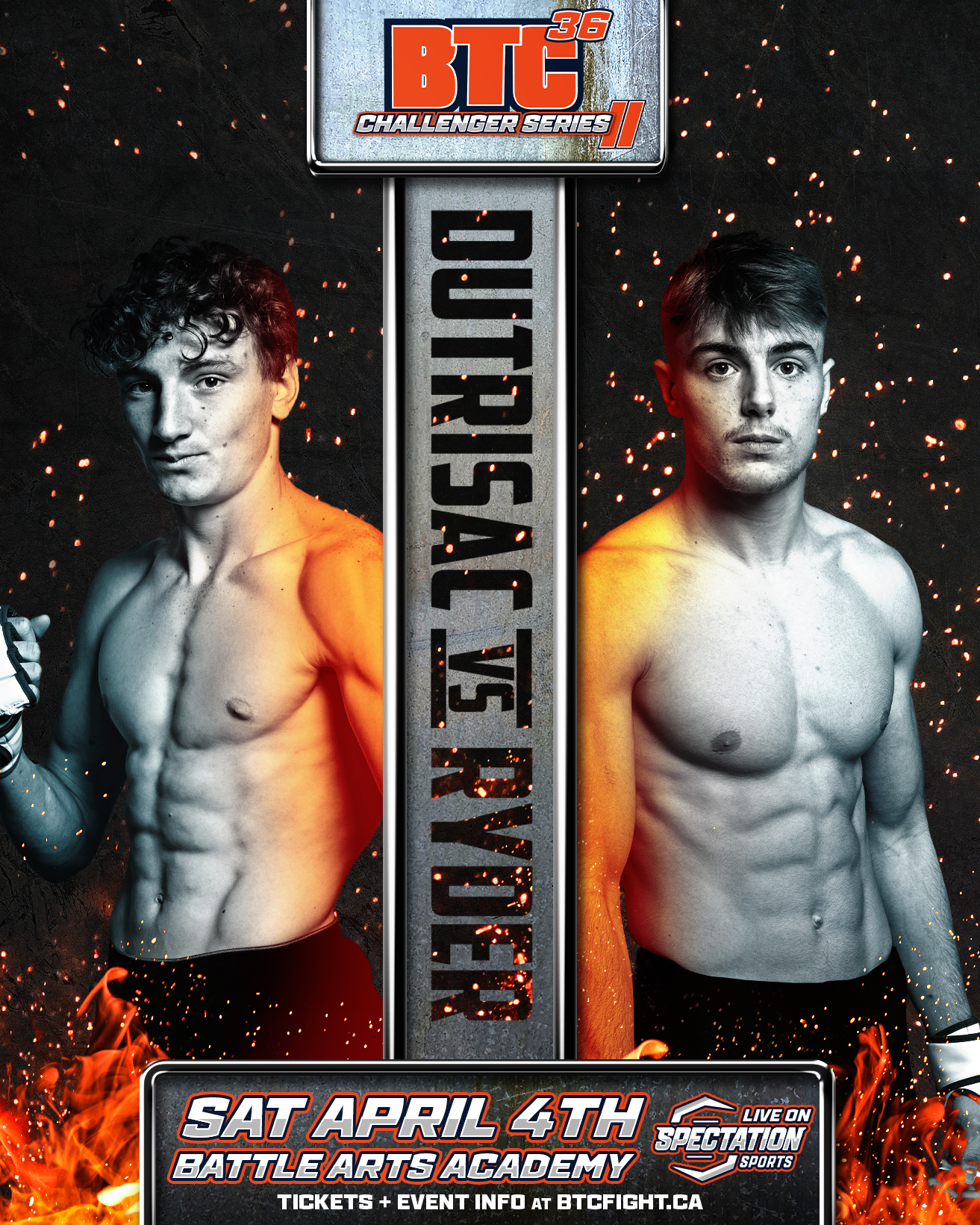BTC 36 CSII Fight Announcement - IMAGE - FA7 - Dutrisac Ryder.png