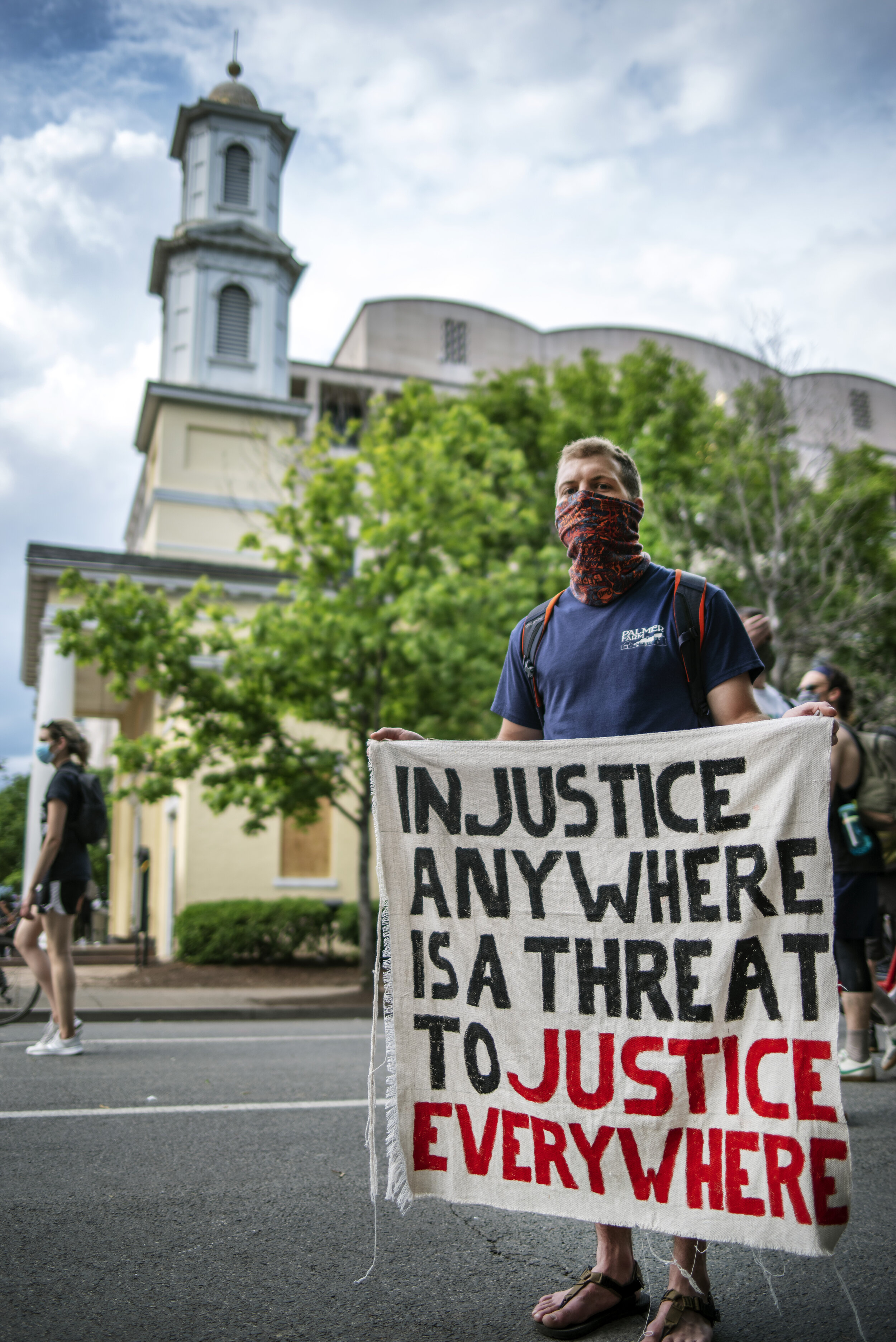 Protesters Rally in front of the White House in June 2020