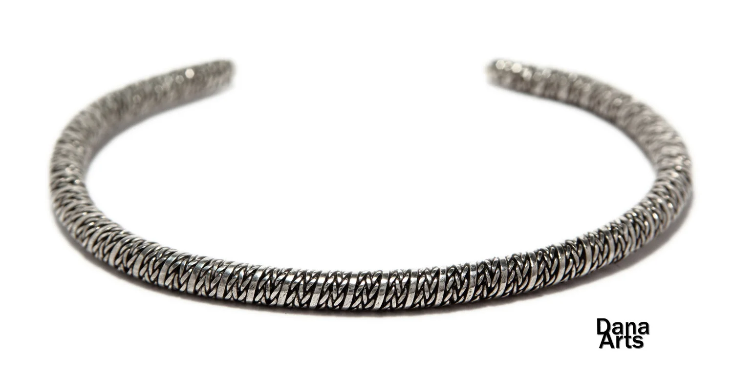 Solid silver bangle