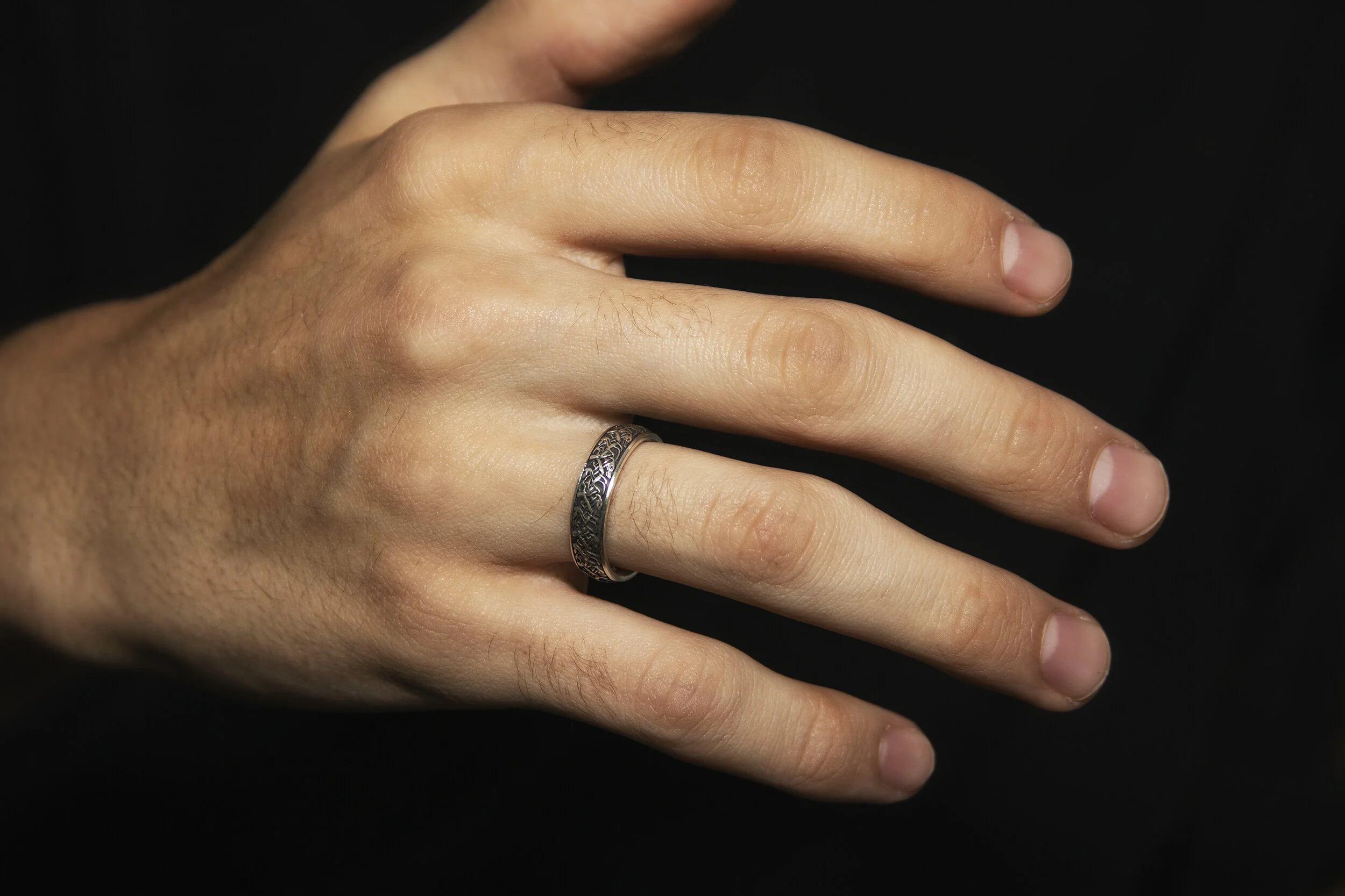 Zoomorphic Celtic dog ring