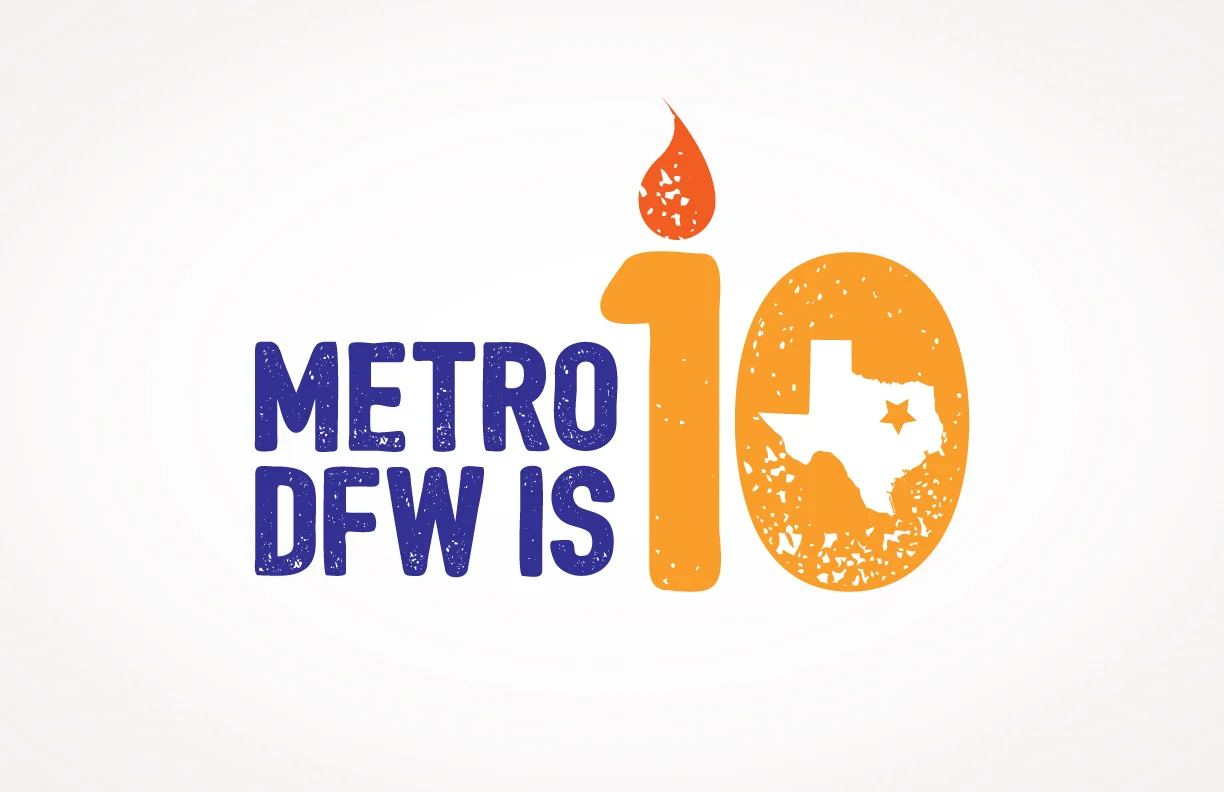 LOGO CELEBRATING METROPCS'S 10-YEAR ANNIVERSARY IN THE DFW AREA