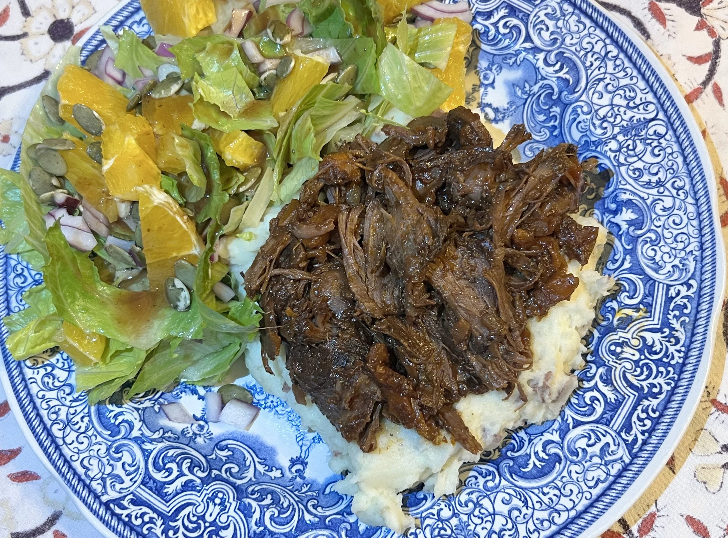 Wine Braised Beef with Mushrooms