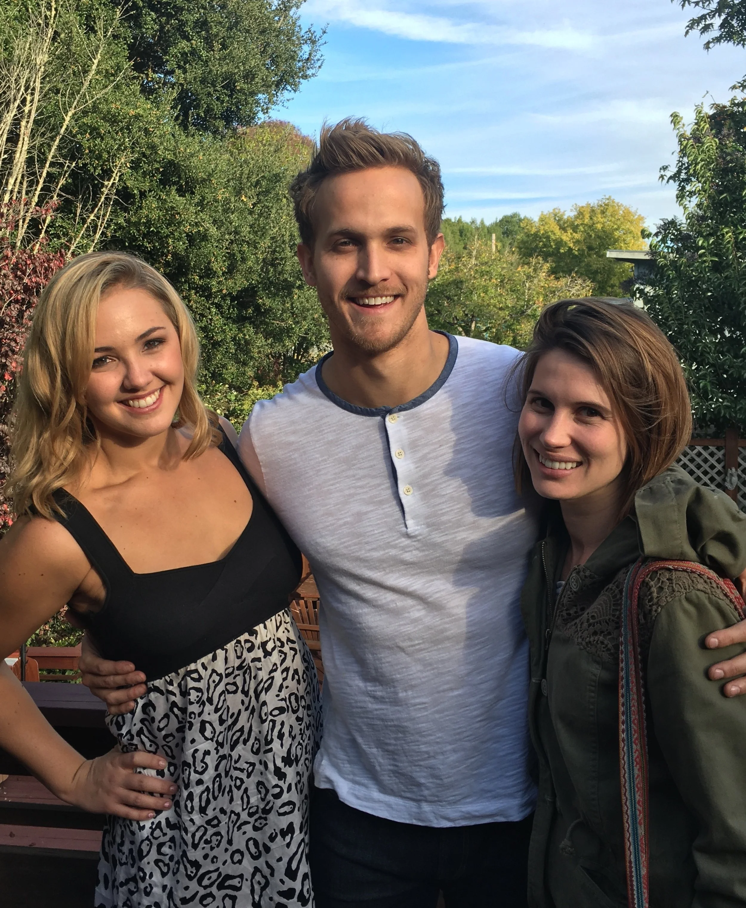Actors Brie Mattson, Brandon Wardle, and Sage Mears